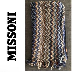 MISSONI Light & Airy Zigzag Scarf Summer Layer or Winter Coat Companion